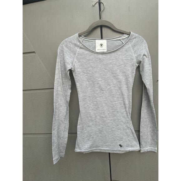 VTG Y2k Grunge Bella Swan Gray Abercrombie & Fitch Long Sleeve Fitted Tee USA S - Picture 7 of 12